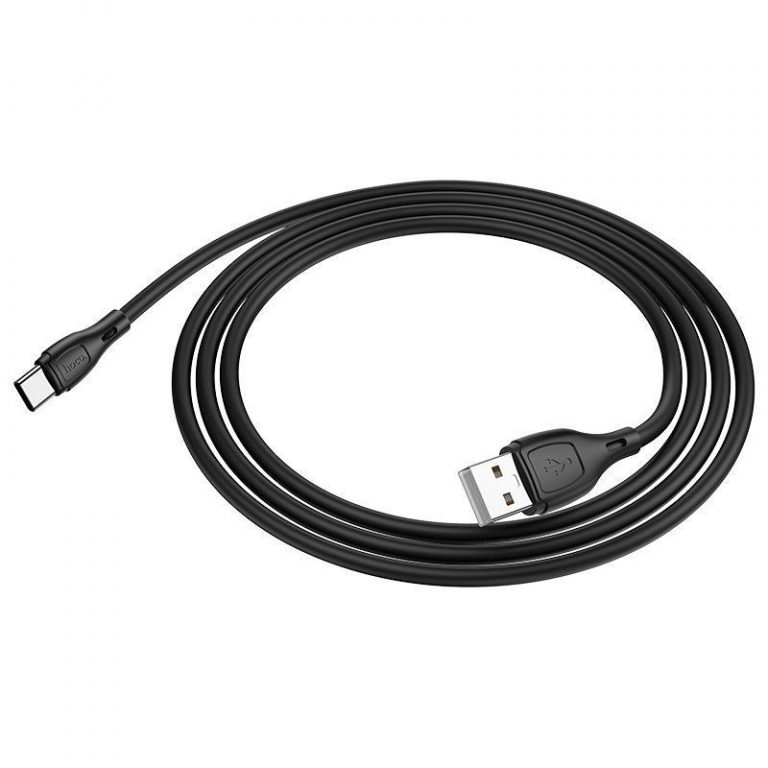 Кабель Hoco X20 Flash 3.0A (USB) на (Type-C) Charging 300см силиконовый (черный)