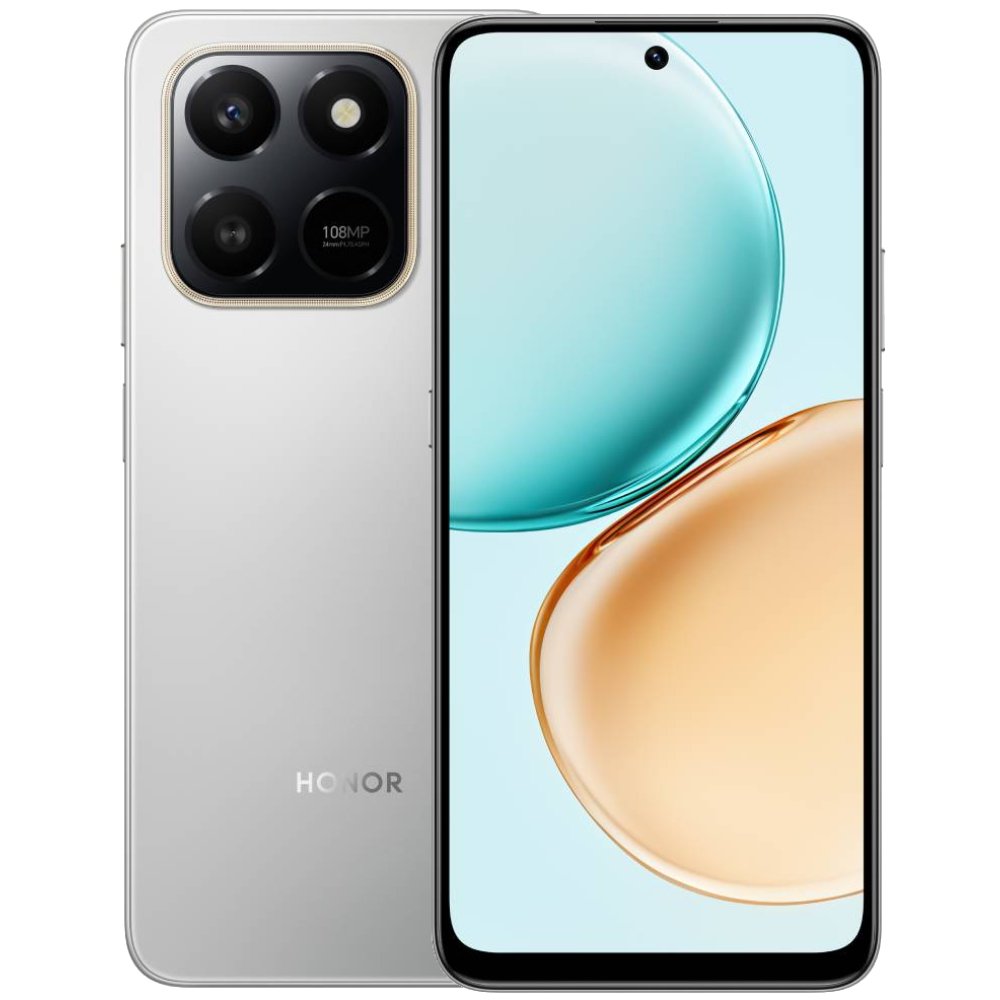 Смартфон Honor X7d 8+256 ГБ серебристый