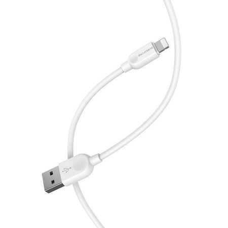 Кабель Borofone (BX14) USB/Lighting Fast Charging 2.4A 2m (белый)