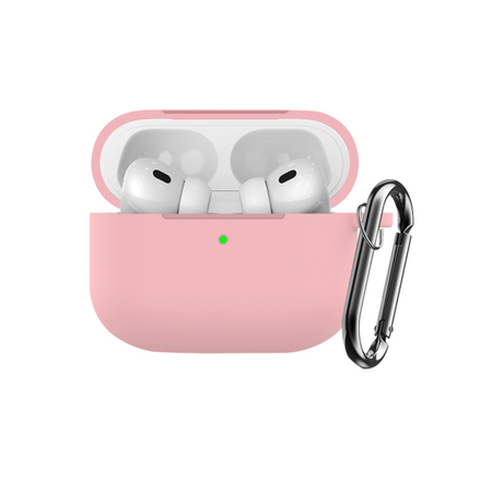 Чехол Protective Case для AirPods Pro 3 силиконовый с карабином (нежно-розовый)