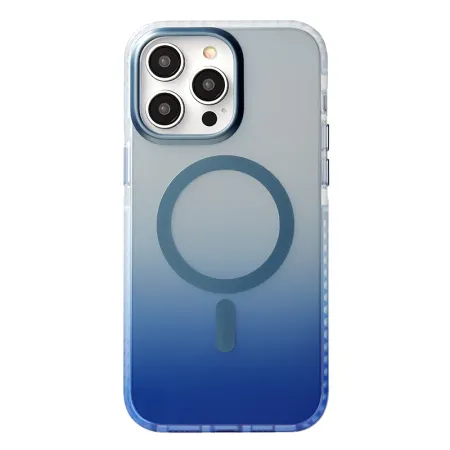 Чехол-накладка Mutural MagSafe Icesense Series для iPhone 15 Pro пластиковый (синий градиент)