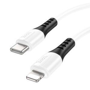 Кабель Hoco X82 (Type-C) на (Lightning) 100см силиконовый (белый)