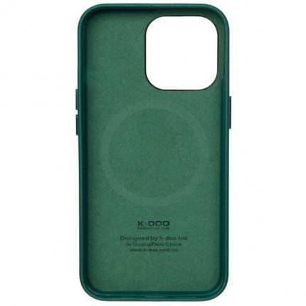 Чехол-накладка Kzdoo Mag Noble Collection MagSafe Series для Apple iPhone 14 Pro Max искусcтвенная кожа (зеленый)