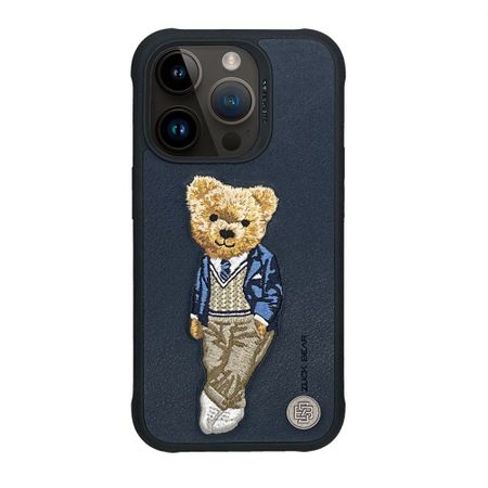 Чехол-накладка Zuck Bear London Classic Kapak — Westminster Ace для Apple iPhone 15 Pro Max искусcтвенная кожа (синий)