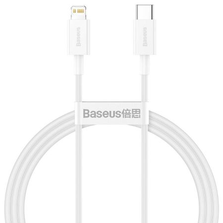 Кабель Baseus Superior Series 20W (Type-C) на (Lightning) (CATLYS-C02) 200см силикон (белый)