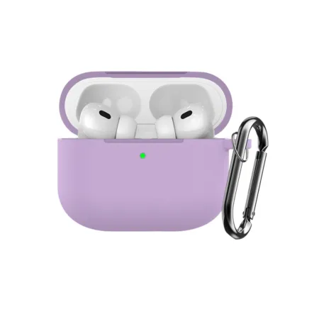 Чехол Protective Case для AirPods Pro 3 силиконовый с карабином (фиолетовый)