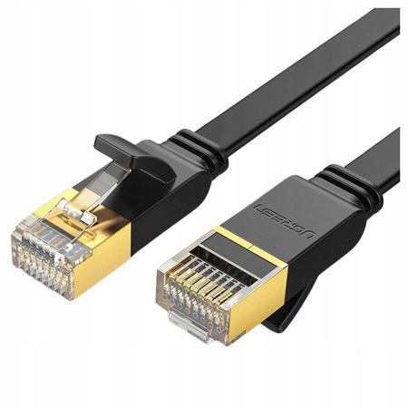 Кабель для компьютера Ugreen NW106 Cat 7 U/FTP Lan Cable Flat Design 5 м чёрный (11263)