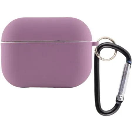 Чехол Protective Case для AirPods 4 силиконовый с карабином (сиреневый)