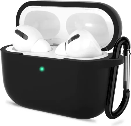 Чехол Protective Case для AirPods Pro 2 силиконовый с карабином (черный)