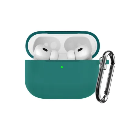 Чехол Protective Case для AirPods Pro 3 силиконовый с карабином (зеленый)