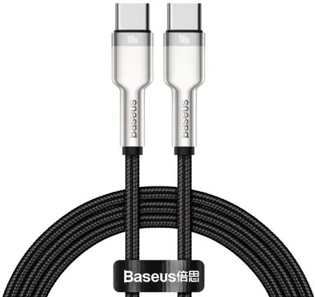Кабель Baseus Cafule Type-C/Type-C 100W 100см (CATJK-C01) (черный/белый)