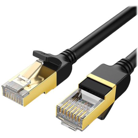 Кабель для компьютера Ugreen NW107 Cat 7 F/FTP Lan Cable 3 м чёрный (11270)