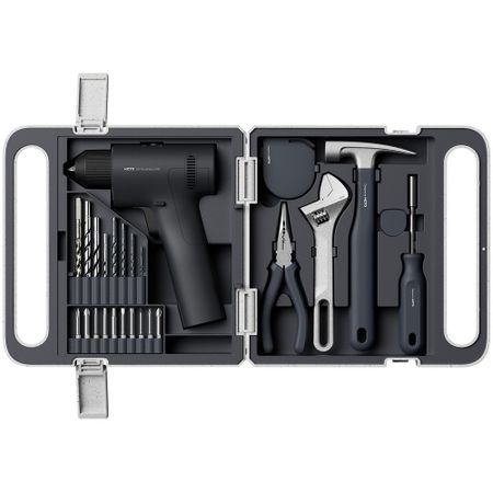 Набор инструментов с аккумуляторной дрелью HOTO 16V Brushless Drill Tool Set серый (HTE0035GL)