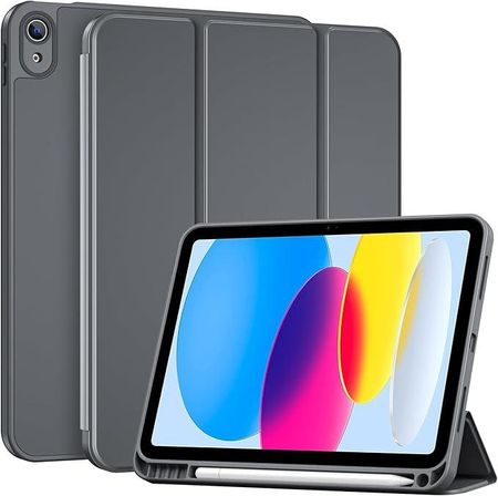 Чехол-книжка Smart Case для Apple iPad 10 (2022)/iPad 11 (2025), с подставкой и отделением под стилус (серый)
