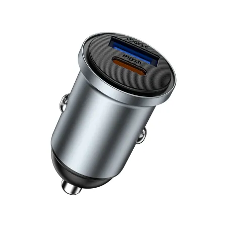 Автомобильное зарядное устройство WIWU Nano Lite Wi-CC030 35W USB/Type-C (серый)