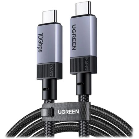 Кабель Ugreen L701 USB Type-C 3.2 Gen2 240W 2 м серый космос (65175)