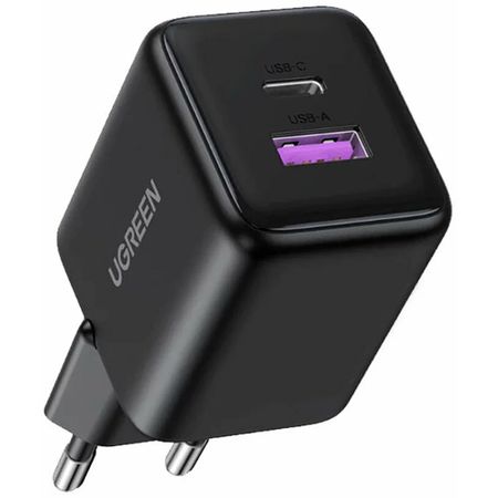 Зарядное устройство Ugreen X516 30W GaN Fast Charger EU чёрный (65014)