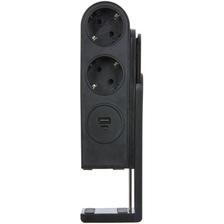 Удлинитель Donel DDSBC6ANC-2PSAN2UANC 1.5 м чёрный