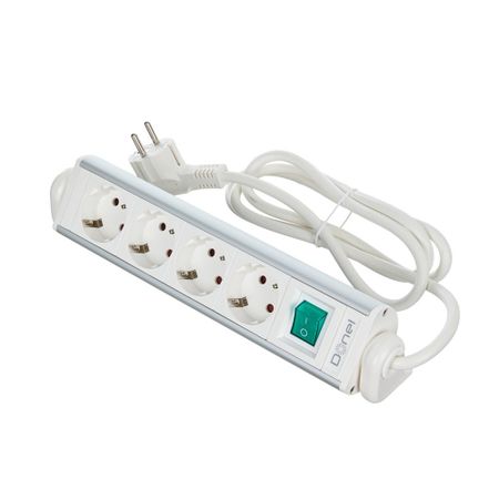 Удлинитель Donel DDSBCNU8ALR-4PSANC 1.5 м белый