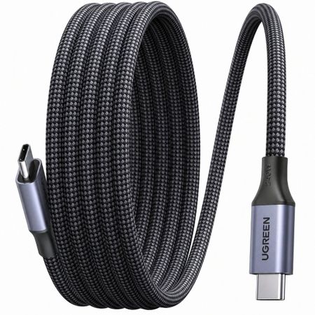 Кабель Ugreen L537 USB-C 240W Max 1 м. серый космос (85973)
