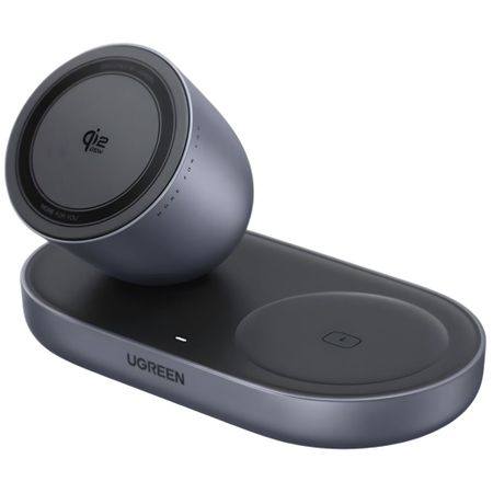 Беспроводное зарядное устройство Ugreen W751 ZAPIX 25W Universal 2 в 1 серый космос (85400)
