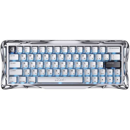 Клавиатура GravaStar Mercury V60Pro XTAL SLV RU, серебристый