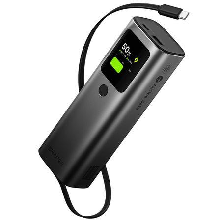 Внешний аккумулятор Sharge Retractable 165 20000 мАч 165W серый космос
