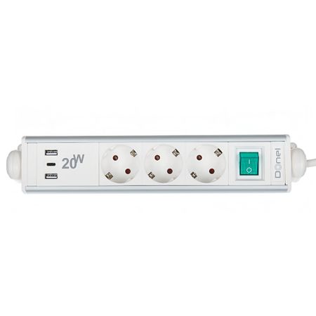 Удлинитель Donel DDSBC10ALR-4PSAN3UANC 1.5 м белый