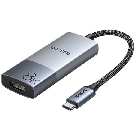 Кабель Ugreen CM491 USB-C/HDMI 2.1 8K 60Hz 0.15 м. серый космос (85320)