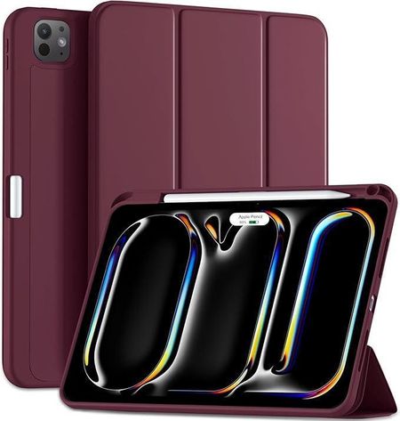 Чехол-книжка Smart Folio Case для Apple iPad Pro 12.9 (2022)/Air 13 (2024/2025), с подставкой и отделением под стилус (бордовый)