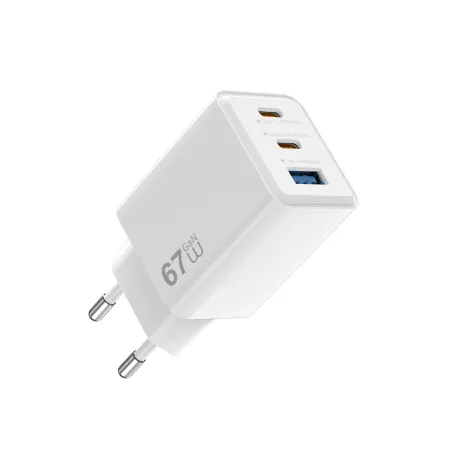 Сетевое зарядное устройство WIWU Cube GaN 67W USB/USB-Cx2 (Wi-G026) (белый)