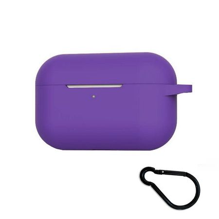 Чехол Protective Case для AirPods Pro 2 силиконовый с карабином (фиолетовый)
