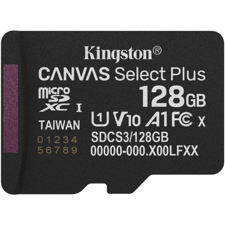 Карта памяти Kingston Canvas Select Plus microSDXC 128 ГБ Gen3 (SDCS3/128GBSP)