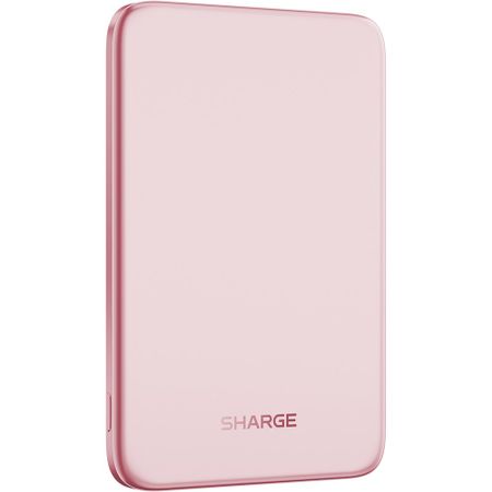 Внешний аккумулятор Sharge M6 Magnetic 5000 мАч 15W Wireless розовый