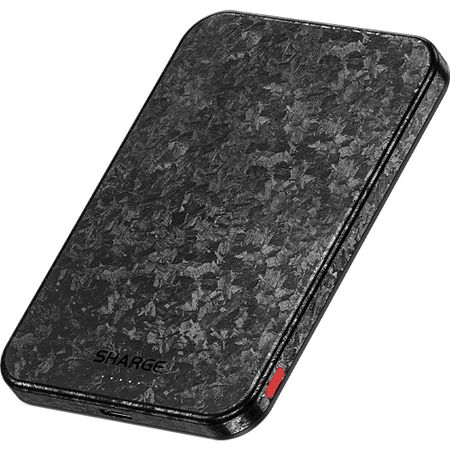 Внешний аккумулятор Sharge CarbonMag 5000 мАч PD 20W Qi2 15W чёрный