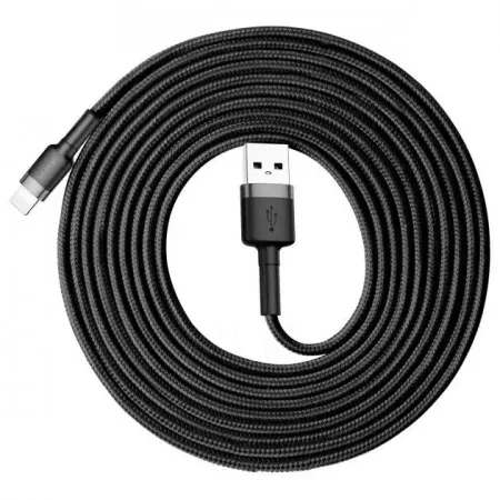Кабель Baseus Cafule USB/Lightning 2.0A 300см (CALKLF-RG1) (черный/серый)