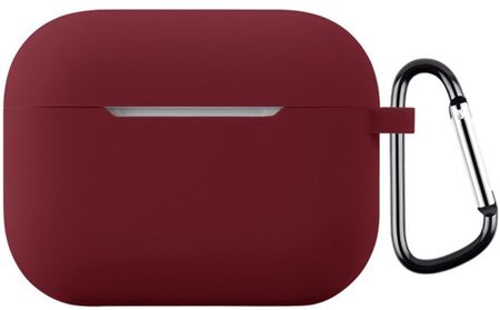 Чехол Protective Case для AirPods Pro 3 силиконовый с карабином (бордовый)