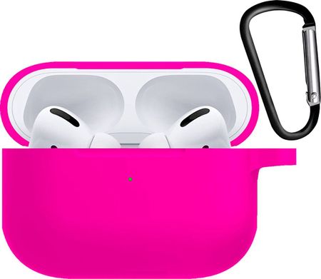 Чехол Protective Case для AirPods Pro 3 силиконовый с карабином (фуксия)