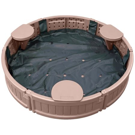Песочница UNIX Kids Round 120 коричневый (SDBROUND120BN)