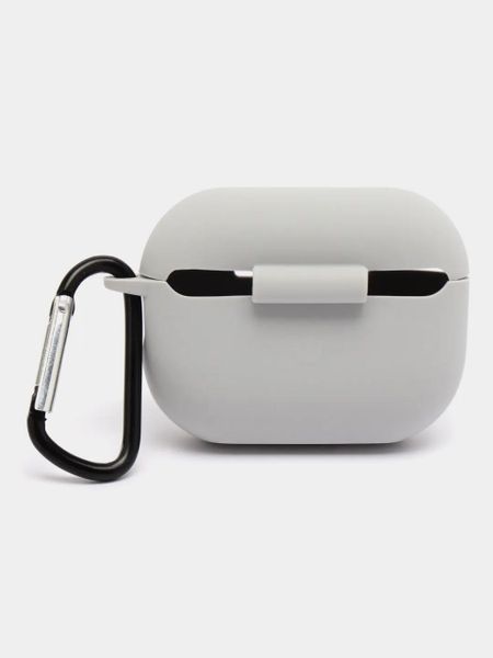Чехол Protective Case для AirPods Pro 2 силиконовый с карабином (серый)