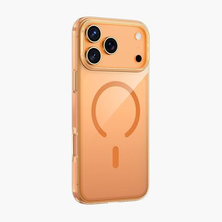 Чехол-накладка Keephone X-Crystal для Apple iPhone 17 Pro Max пластиковый (прозрачно-оранжевый)