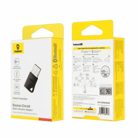 Bluetooth-адаптер Baseus Encok BA04+ (A10082600121-00) (черный)