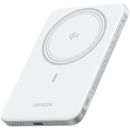 Внешний аккумулятор Ugreen PB580 MagFlow Air 5000 мАч белый (95931B)
