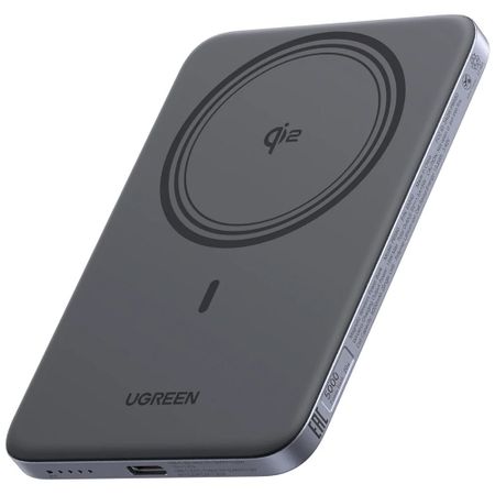 Внешний аккумулятор Ugreen PB580 MagFlow Air 5000 мАч серый космос (75984B)