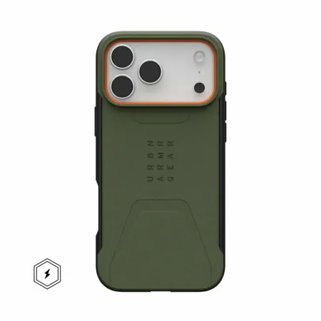 Чехол-накладка UAG Civilian MagSafe для Apple iPhone 17 Pro пластиковый (зелено-оранжевый)