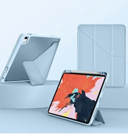 Чехол-книжка WIWU Defender Protective Case для Apple iPad Air 4/5 и Air 11 (2024/2025), с подставкой и отделением под стилус (голубой)