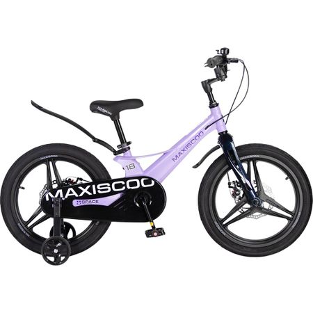 Детский велосипед Maxiscoo SPACE Deluxe 18 лавандовый матовый (2026) (MSC-S1854D)