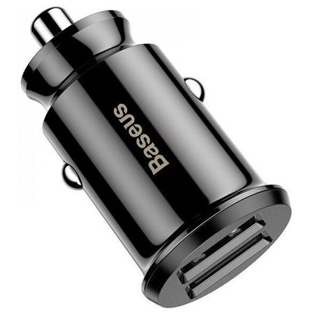 Автомобильное зарядное устройство Baseus Grain Fast Charger 2хUSB 5W (черный) (CCALL-ML01)