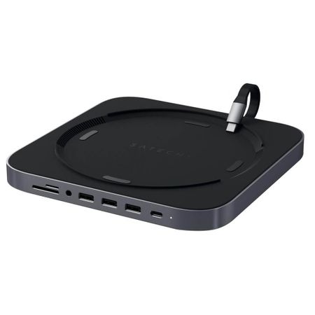 Подставка и концентратор Satechi Mac Mini Stand & Hub для Mac Mini, серый космос