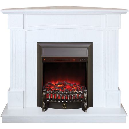 Камин Realflame Andrea Corner STD/EUG WT + Fobos-S LUX BL